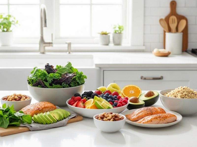 Healthy eating habits balanced nutrition