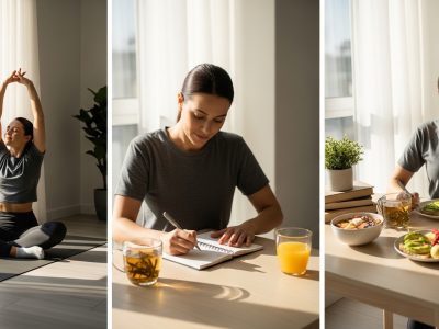 Healthy morning routine productivity