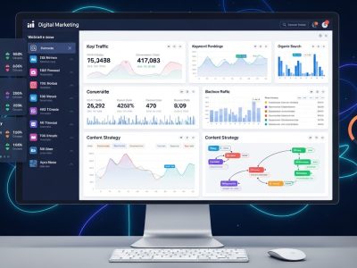 Digital marketing analytics dashboard