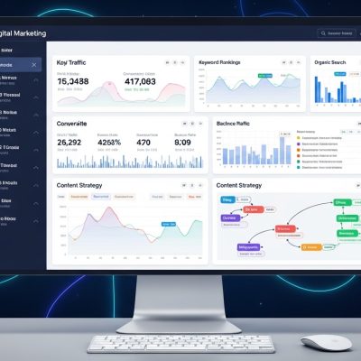 Digital marketing analytics dashboard